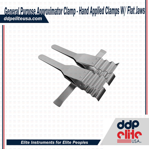 General Purpose Approximator Clamp - Hand Applied Clamps W/ Flat Jaws - ddpeliteusa