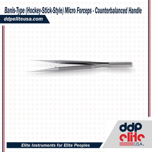 Banis-Type (Hockey-Stick-Style) Micro Forceps - Counterbalanced Handle - ddpeliteusa