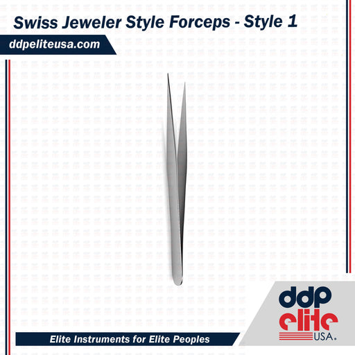 Swiss Jeweler Style Forceps - Style 1 - ddpeliteusa