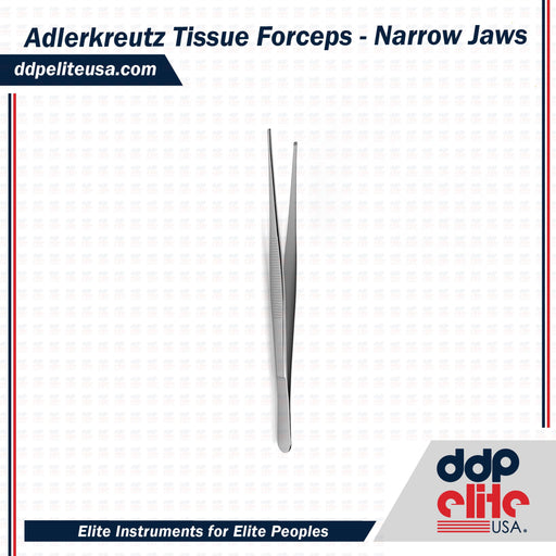 Adlerkreutz Tissue Forceps - Narrow Jaws - ddpeliteusa