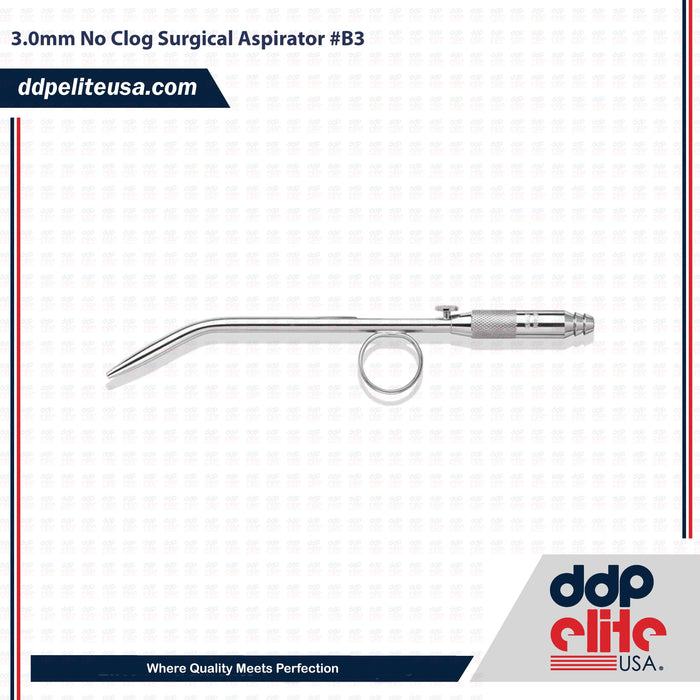 3.0mm No Clog Surgical Aspirator #B3 - ddpeliteusa