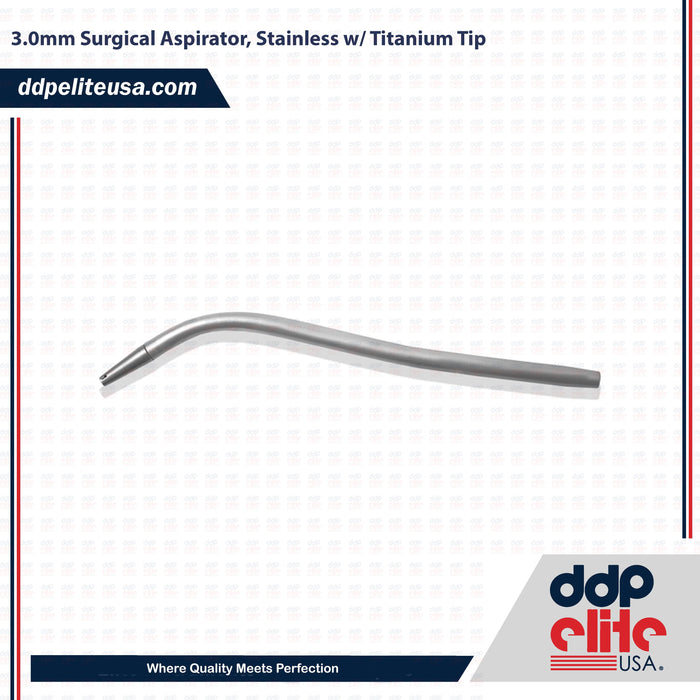 3.0mm Surgical Aspirator, Stainless w/ Titanium Tip - ddpeliteusa