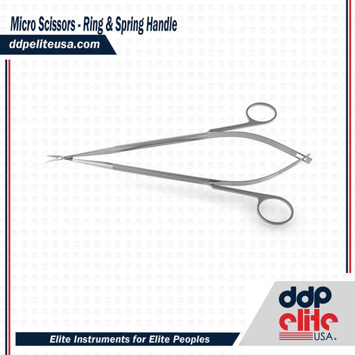 Micro Scissors - Ring & Spring Handle - ddpeliteusa