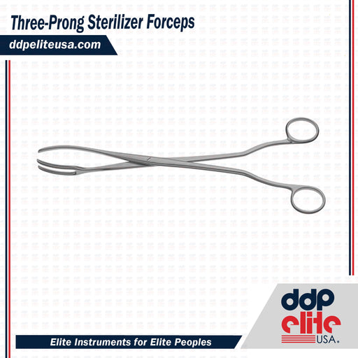 Three-Prong Sterilizer Forceps - ddpeliteusa