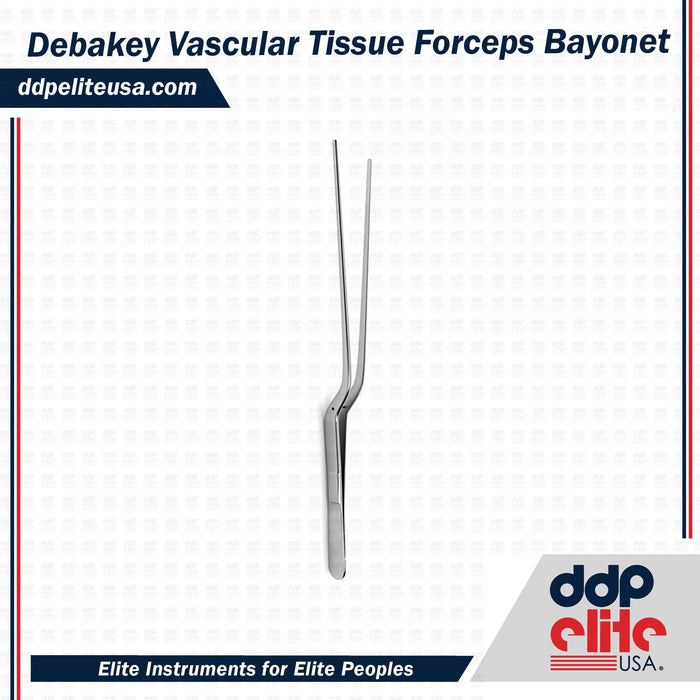 Debakey Vascular Tissue Forceps - Bayonet - ddpeliteusa