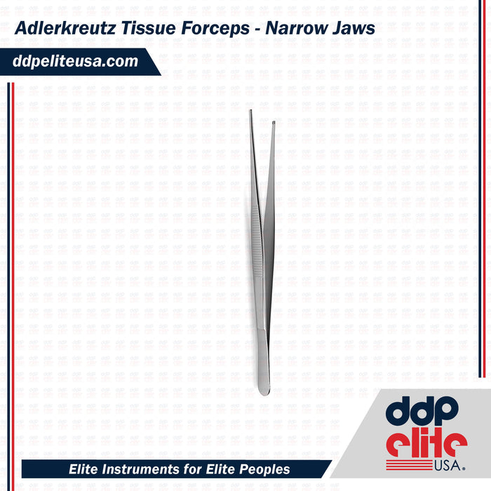 Adlerkreutz Tissue Forceps - Narrow Jaws - ddpeliteusa