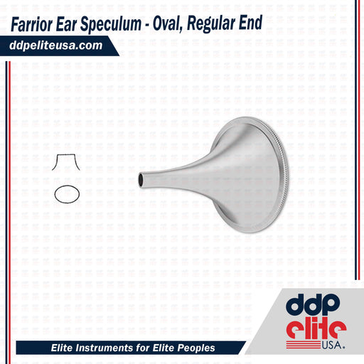 Farrior Ear Speculum - Oval, Oblique End - ddpeliteusa