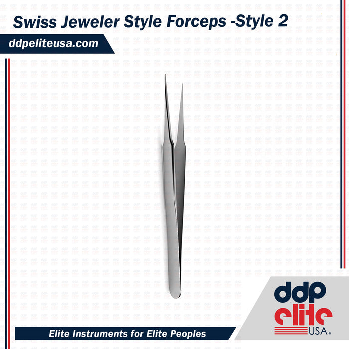 Swiss Jeweler Style Forceps - Style 2 - ddpeliteusa