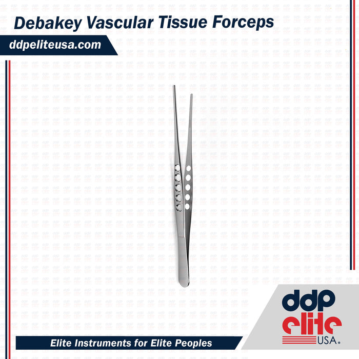 Debakey Vascular Tissue Forceps - Fenestrated Handles - ddpeliteusa