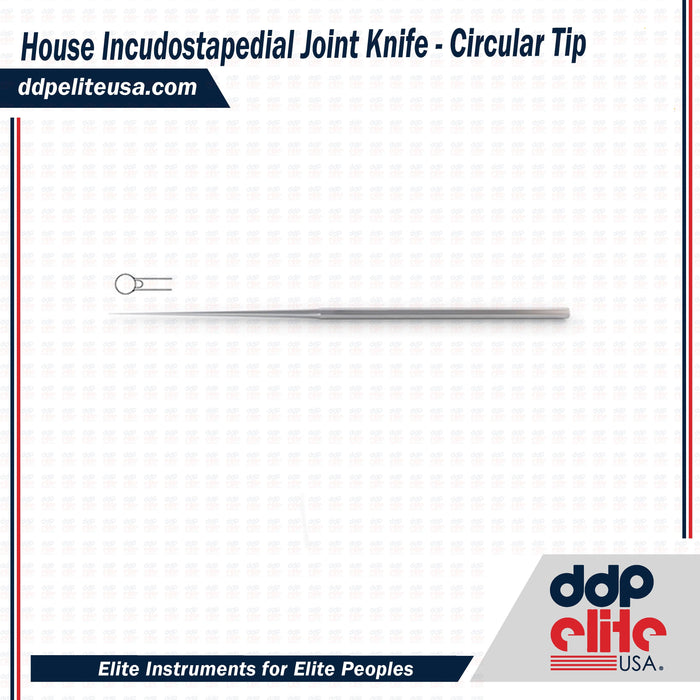 House Incudostapedial Joint Knife - Circular Tip - ddpeliteusa