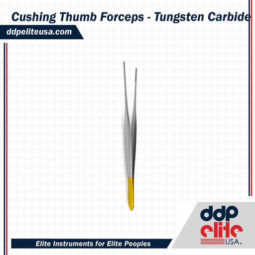 Cushing Thumb Forceps - Tungsten Carbide - ddpeliteusa