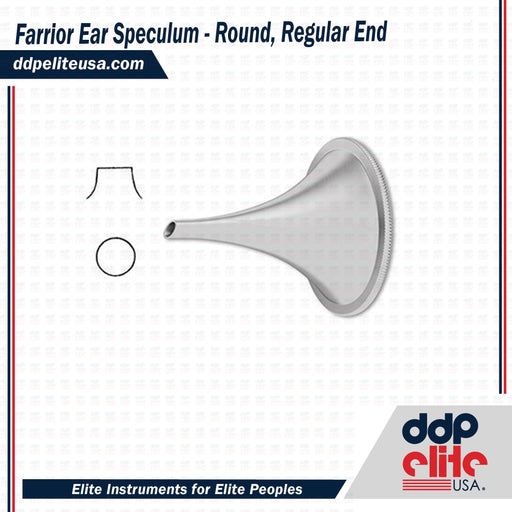 Farrior Ear Speculum - Round, Regular End - ddpeliteusa