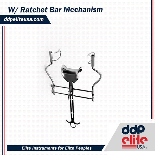 Balfour Abdominal Retractor W/ Fixed Side Blades - W/ Ratchet Bar Mechanism - ddpeliteusa