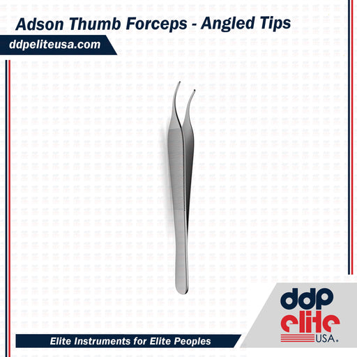 Adson Thumb Forceps - Angled Tips - ddpeliteusa