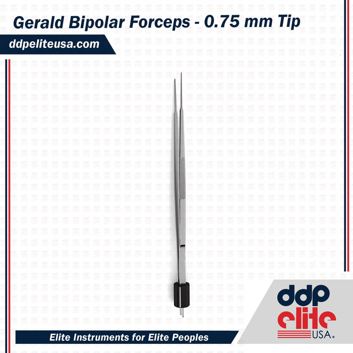 Gerald Bipolar Forceps - 0.75 mm Tip - ddpeliteusa