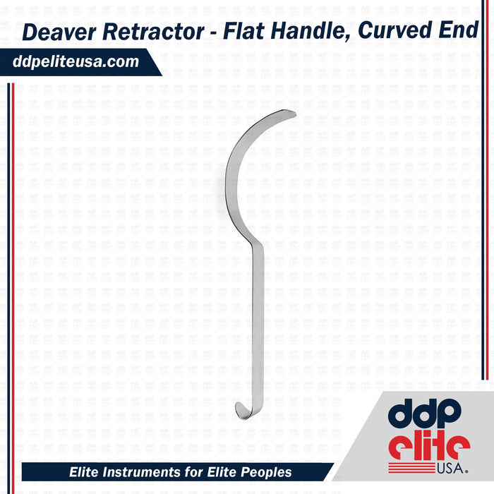 Deaver Retractor - Flat Handle, Curved End - ddpeliteusa