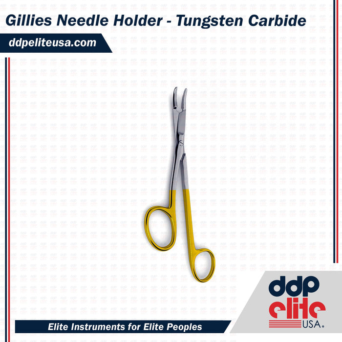 Gillies Needle Holder - Tungsten Carbide - ddpeliteusa