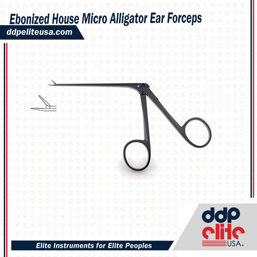 Ebonized House Micro Alligator Ear Forceps - ddpeliteusa