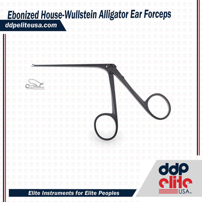 Ebonized House-Wullstein Alligator Ear Forceps - ddpeliteusa