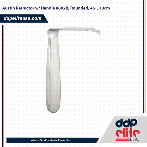 Austin Retractor w/ Handle #802B, Rounded, 45_, 13cm - ddpeliteusa