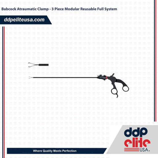 Babcock Atraumatic Clamp - 3 Piece Modular Reusable Full System - ddpeliteusa