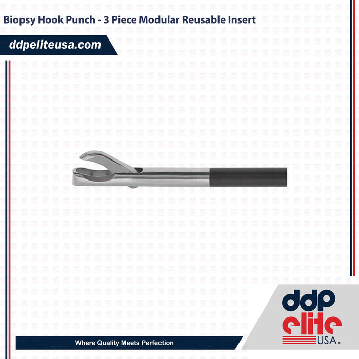 Biopsy Hook Punch - 3 Piece Modular Reusable Insert - ddpeliteusa