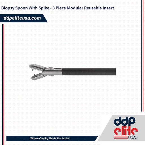 Biopsy Spoon With Spike - 3 Piece Modular Reusable Insert - ddpeliteusa