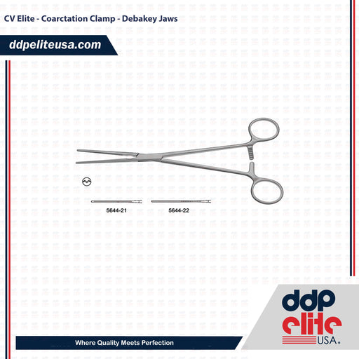 CV Elite - Coarctation Clamp - Debakey Jaws - ddpeliteusa