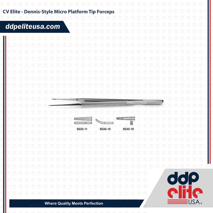 CV Elite - Dennis-Style Micro Platform Tip Forceps - ddpeliteusa