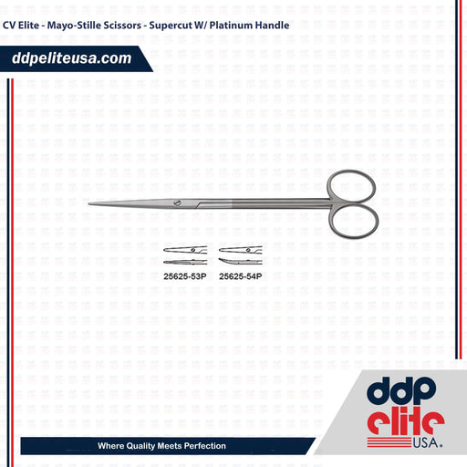 CV Elite - Mayo-Stille Scissors - Supercut W/ Platinum Handle - ddpeliteusa