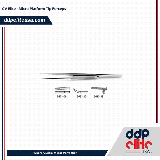 CV Elite - Micro Platform Tip Forceps - ddpeliteusa