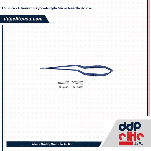 CV Elite - Titanium Bayonet-Style Micro Needle Holder - ddpeliteusa