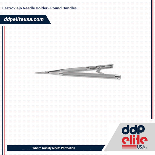 Castroviejo Needle Holder - Round Handles - ddpeliteusa
