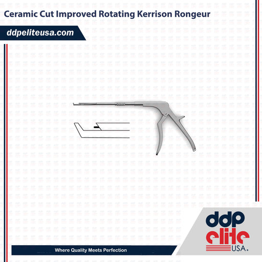 Ceramic Cut Improved Rotating Kerrison Rongeur - ddpeliteusa