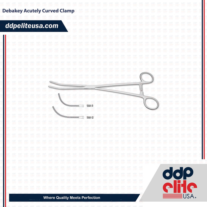 Debakey Acutely Curved Clamp - ddpeliteusa