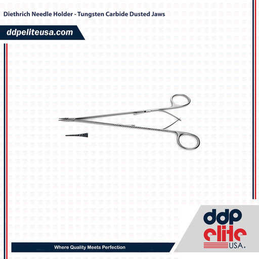 Diethrich Needle Holder - Tungsten Carbide Dusted Jaws - ddpeliteusa