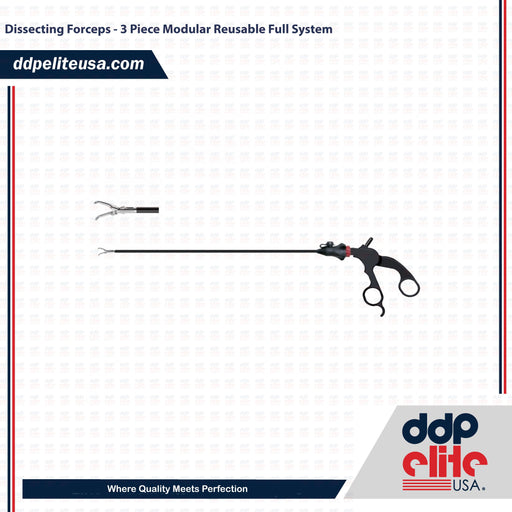 Dissecting Forceps - 3 Piece Modular Reusable Full System - ddpeliteusa