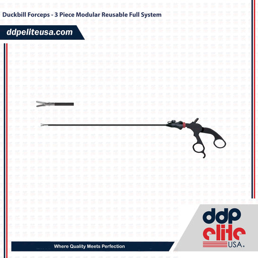 Duckbill Forceps - 3 Piece Modular Reusable Full System - ddpeliteusa