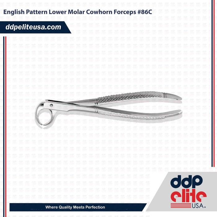 English Pattern Lower Molar Cowhorn Forceps #86C - ddpeliteusa