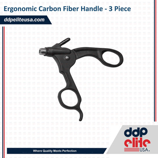 Ergonomic Carbon Fiber Handle - 3 Piece Modular Reusable System - ddpeliteusa