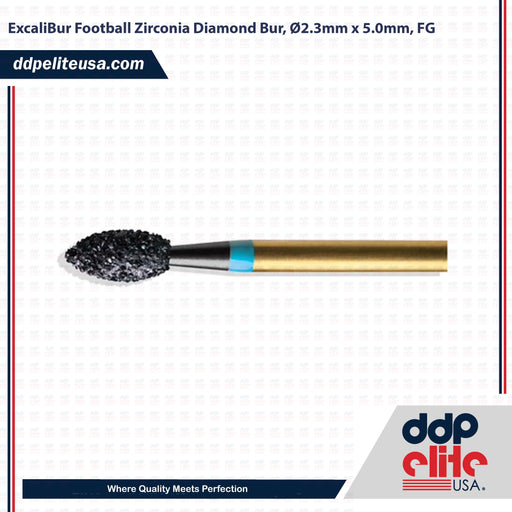 ExcaliBur Football Zirconia Diamond Bur, Ø2.3mm x 5.0mm, FG - ddpeliteusa