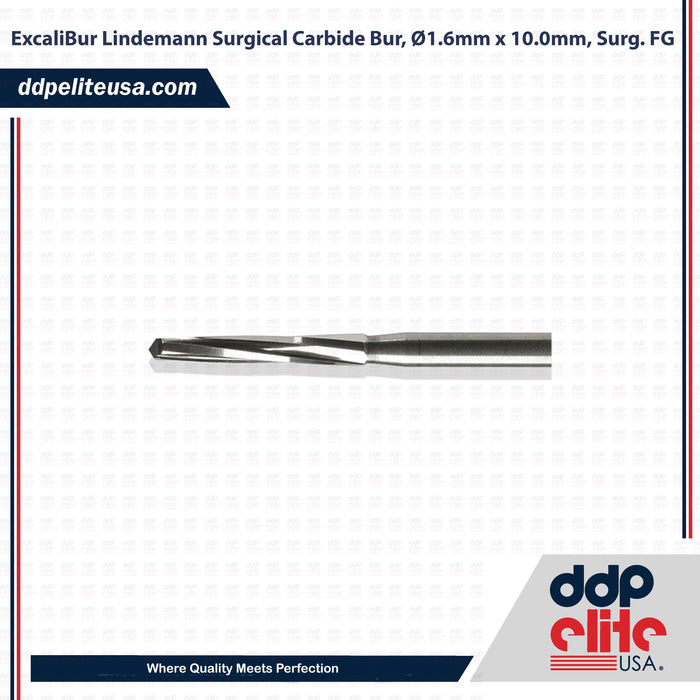 ExcaliBur Lindemann Surgical Carbide Bur, Ø1.6mm x 10.0mm, Surg. FG - ddpeliteusa