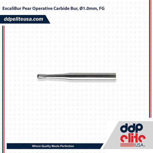 ExcaliBur Pear Operative Carbide Bur, Ø1.0mm, FG - ddpeliteusa