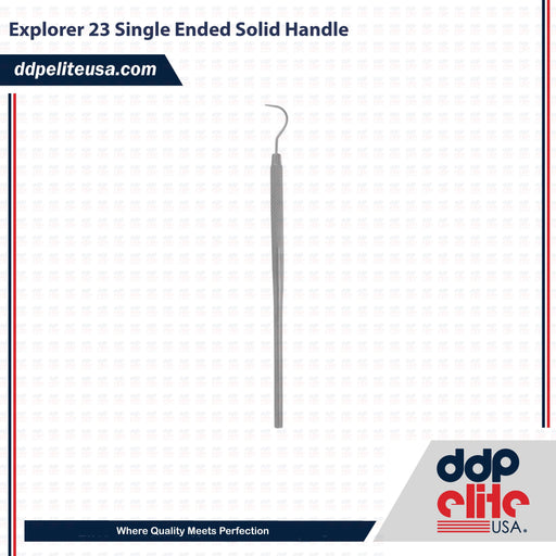 explorer single ended solid handle instrument