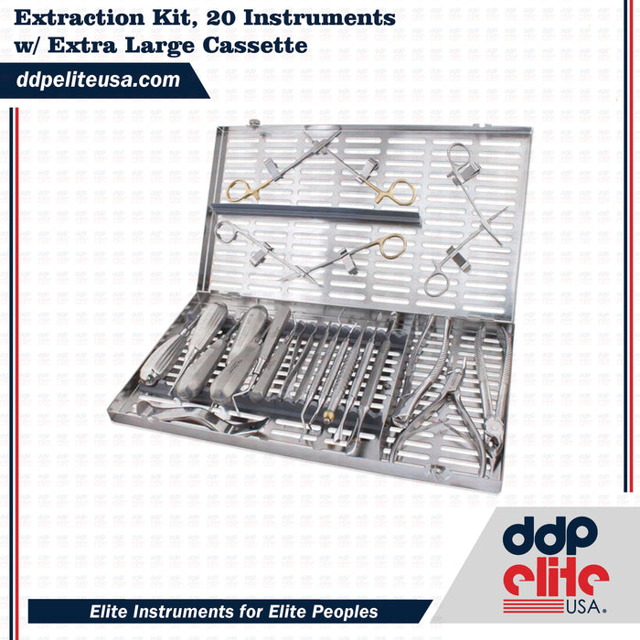 extraction kit w extra large cassette dental instruments