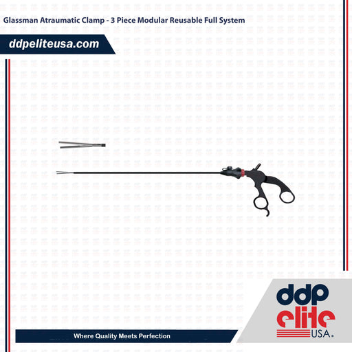 Glassman Atraumatic Clamp - 3 Piece Modular Reusable Full System - ddpeliteusa