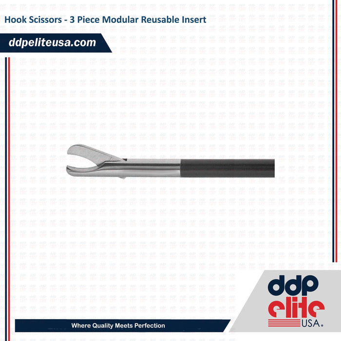 Hook Scissors - 3 Piece Modular Reusable Insert - ddpeliteusa