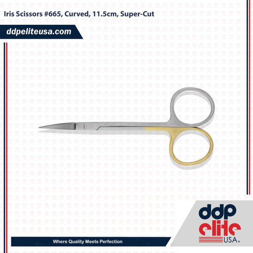 Iris Scissors #665, Curved, 11.5cm, Super-Cut - ddpeliteusa