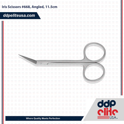 Iris Scissors #668, Angled, 11.5cm - ddpeliteusa