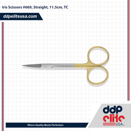 Iris Scissors #669, Straight, 11.5cm, TC - ddpeliteusa